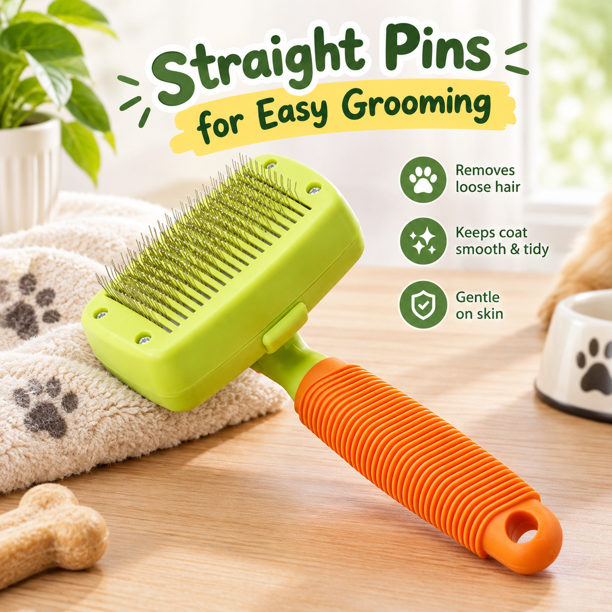 Meowora Retractable Pet Grooming Brush