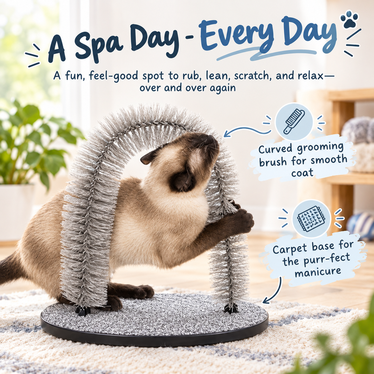 Meowora Self-Grooming Cat Arch