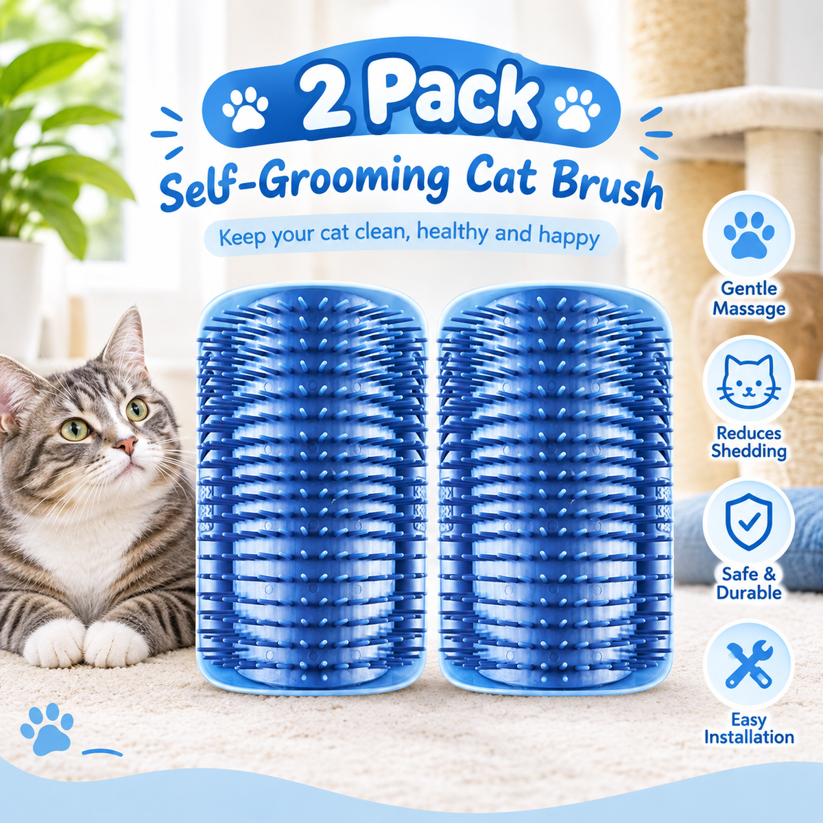 Meowora Self-Grooming Cat Brush