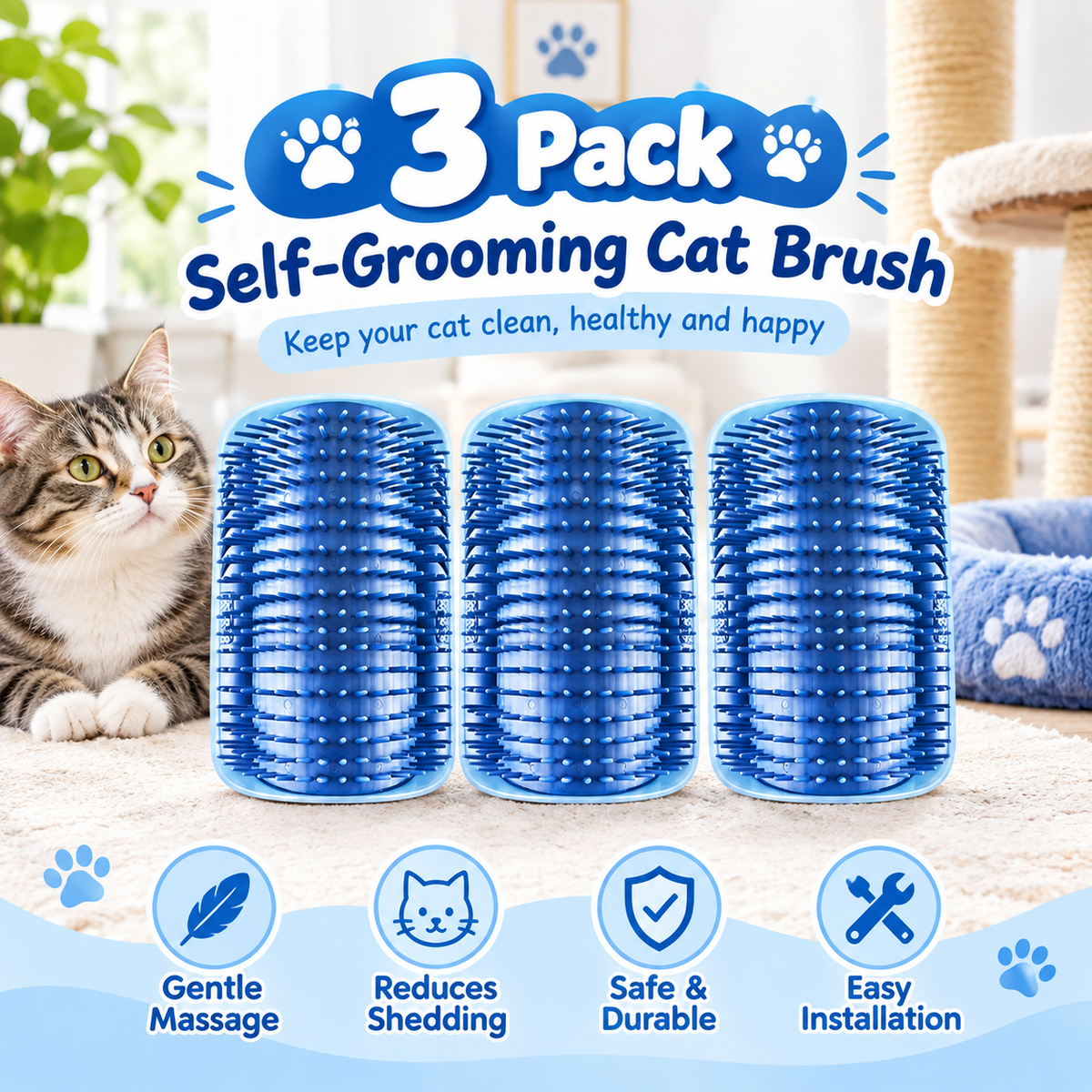 Meowora Self-Grooming Cat Brush