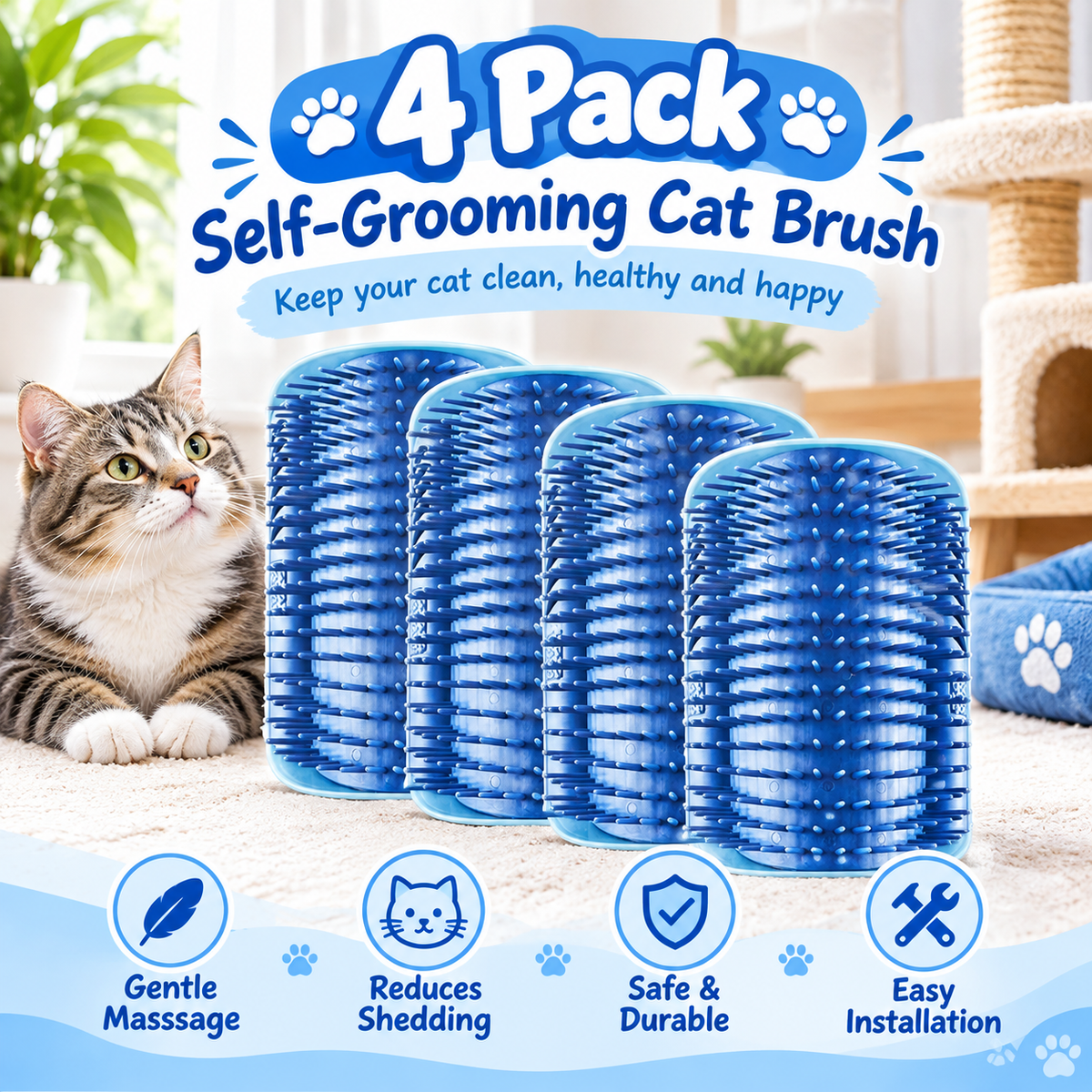 Meowora Self-Grooming Cat Brush